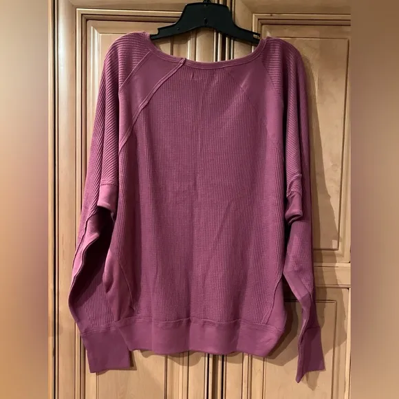 NWT Free People Santa Clara Oversized Thermal Shirt