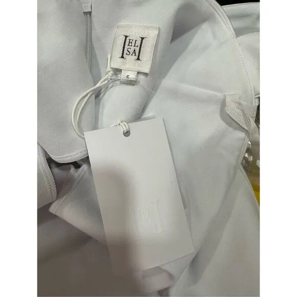 NWT Helsa The Stephanie Dress in White Size S $298