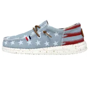 NWT Hey Dude Wally Youth Americana Slip-On Boat Shoe Sneaker