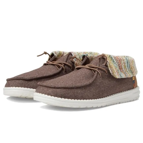 NWT Hey Dude Wendy Wooly Twill Fold Boot