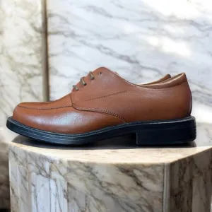 NWT Hunter’s Bay Dress Shoes Mens Wide Brown Leather Square Toe Size 7.5 W