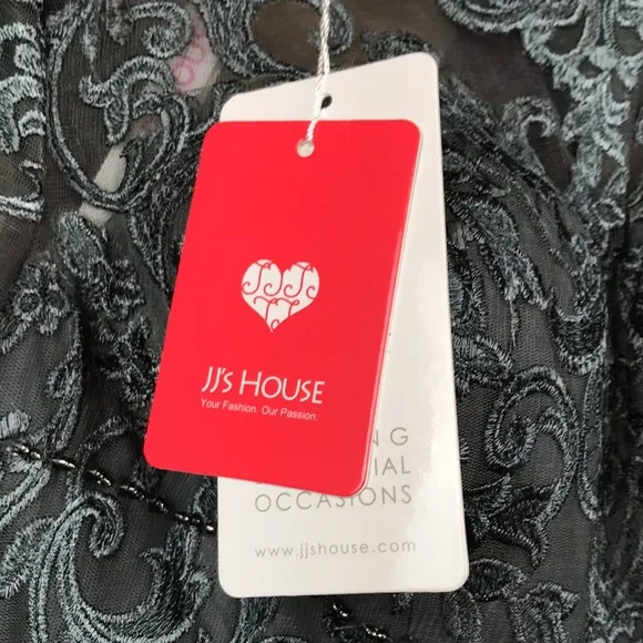 NWT JJ’s House A-Line Boat Neck Asymmetrical Chiffon Lace Mother of Bride Dress