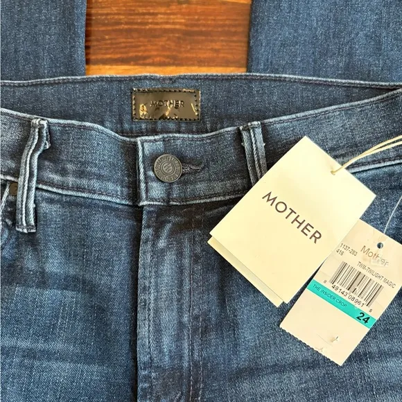 NWT Mother “The Insider Crop” jeans in Twilight Magic - size 24