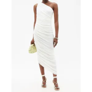 NWT NORMA KAMALI Diana asymmetric jersey maxi dress SZ XS $215