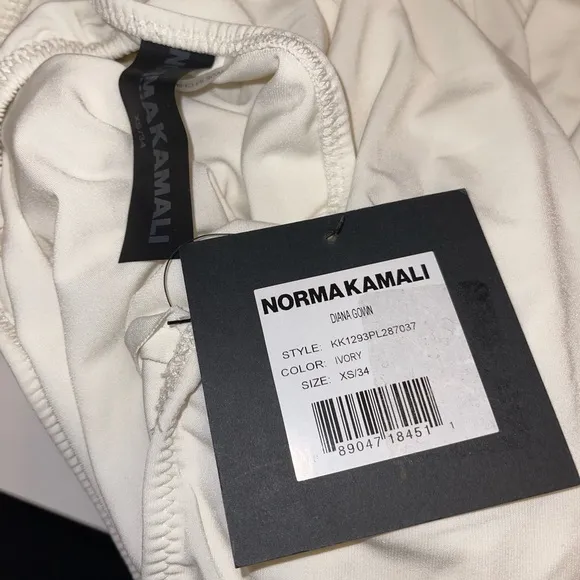 NWT NORMA KAMALI Diana asymmetric jersey maxi dress SZ XS $215