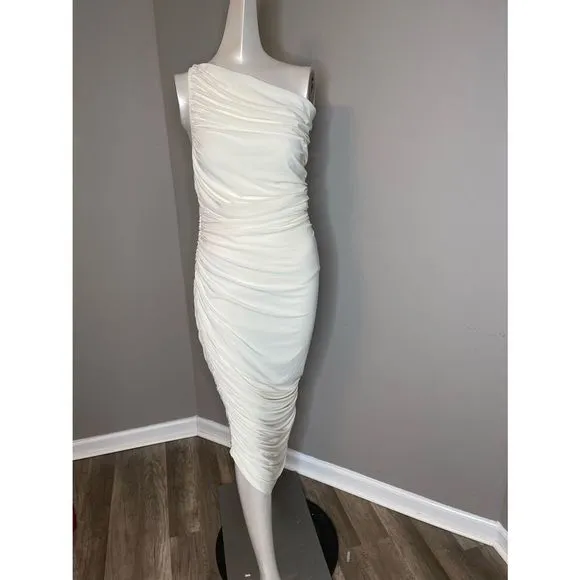 NWT NORMA KAMALI Diana asymmetric jersey maxi dress SZ XS $215