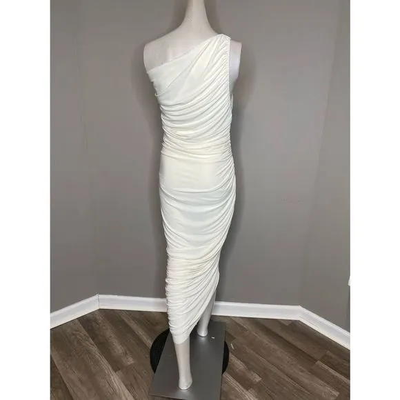 NWT NORMA KAMALI Diana asymmetric jersey maxi dress SZ XS $215