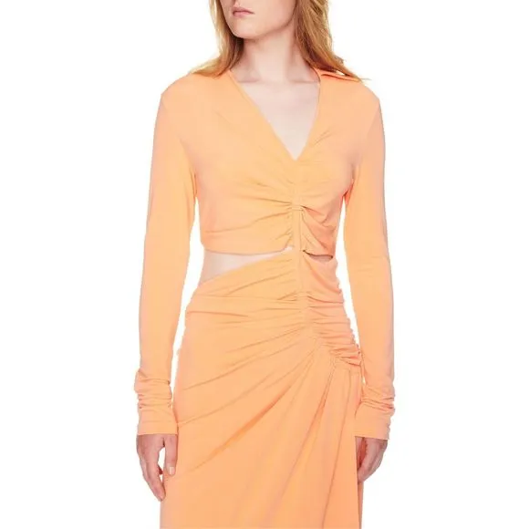 NWT OFF-WHITE Vi-Crepe Draped Midi Dress Size 38 (US 2) $1440