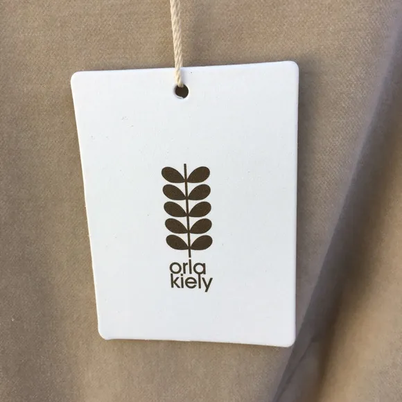 NWT Orla Kiely Boat Neck Dress Velvet Cream Black
