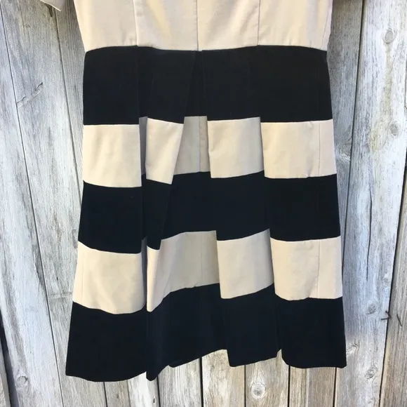 NWT Orla Kiely Boat Neck Dress Velvet Cream Black