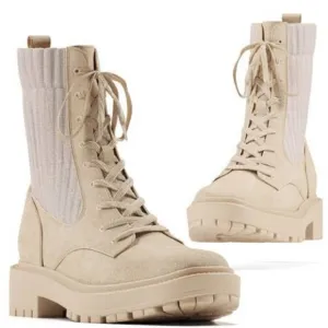 NWT Sam Edelman Lydell Combat Boots Lug Sole Lace Up Suede Leather Tan Brown 9.5