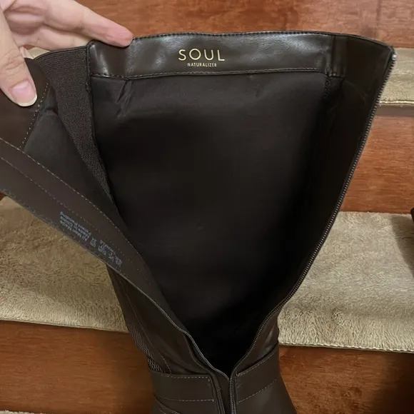 NWT SOUL NATURALIZER All Man Made Genuine Leather Women’s Tall Boots Size 7M