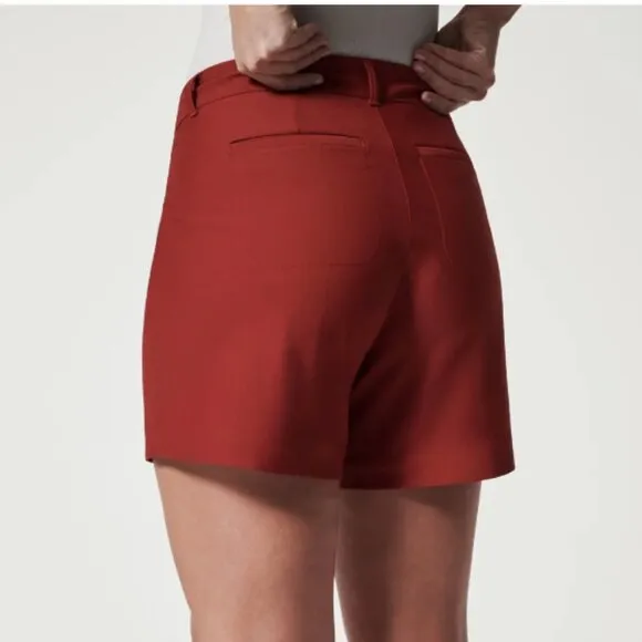 NWT SPANXSunshine Shorts, 6&quot; COLOR: DARK CHERRY UPF 50 