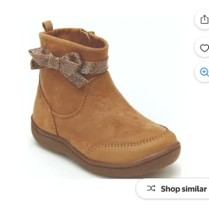NWT Stride Rite 360 Elaine Bow Ankle Boots.Little Girls size 6-Fits med to wide.