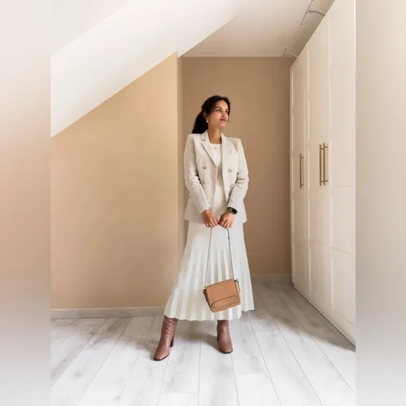 NWT Sézane RARE Robe Flora Knit Dress inEcru