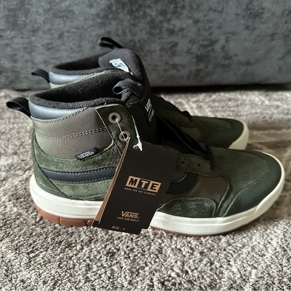 NWT Vans Ultrarange UltraCush EXO Hi MTE-1 Shoes Dark Green Mens 8