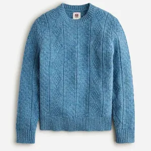 NWT Wallace &amp; Barnes by J Crew 100% Wool Guernsey Stitch Blue Fisherman Sweater