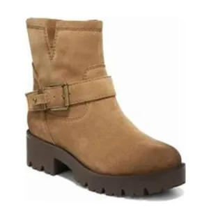 NWT Zodiac Miller Harness Lug Sole Boot Latte Suede Leather Womens Size 7.5