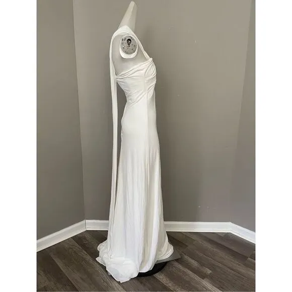 NWT HALSTON BLAINE JERSEY TWIST GOWN SIZE 10 $495