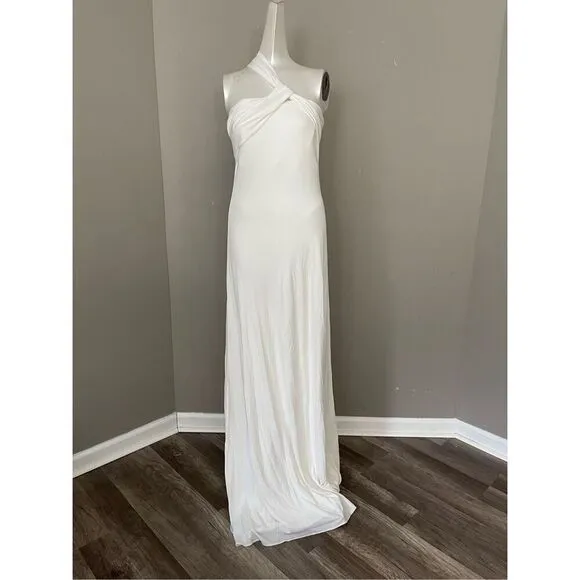 NWT HALSTON BLAINE JERSEY TWIST GOWN SIZE 10 $495