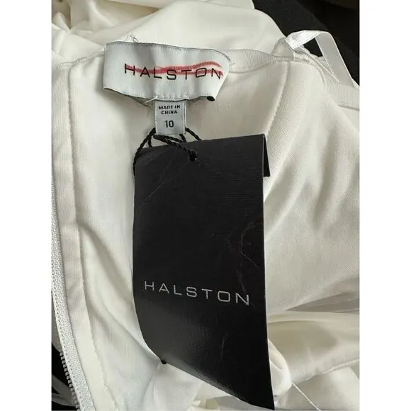 NWT HALSTON BLAINE JERSEY TWIST GOWN SIZE 10 $495