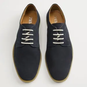 NWT Zara Soft Split Leather Derby Shoes