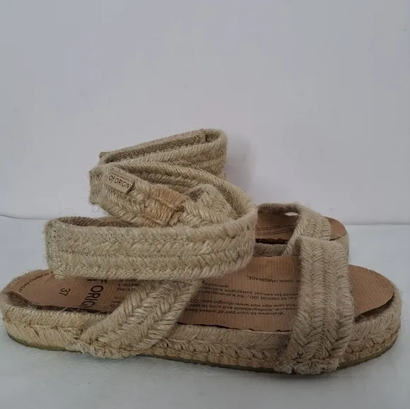 Of Origin Salines jute sandals neutral size 37 NWT