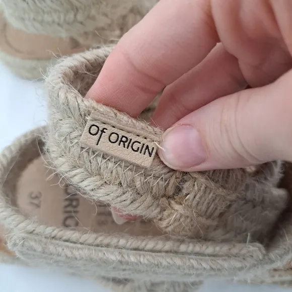 Of Origin Salines jute sandals neutral size 37 NWT