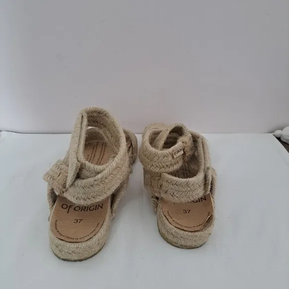 Of Origin Salines jute sandals neutral size 37 NWT