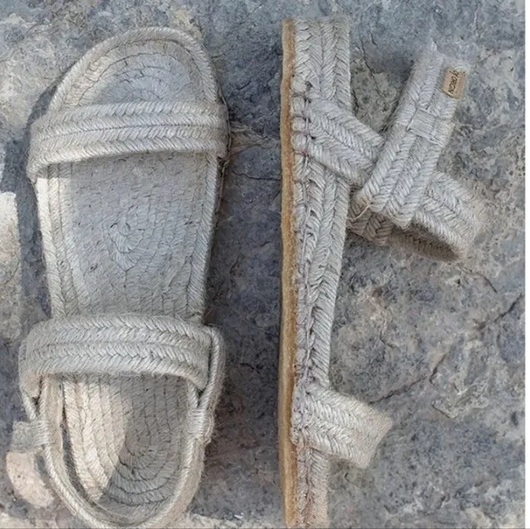 Of Origin Salines jute sandals neutral size 37 NWT
