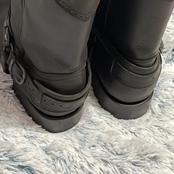 Old Corral Mens Black Harness Square Toed Boots Size 11.5