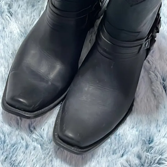 Old Corral Mens Black Harness Square Toed Boots Size 11.5