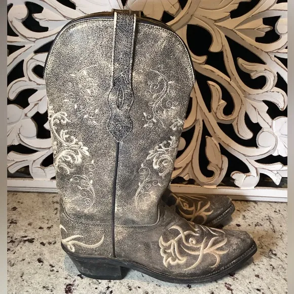 Old West Western Cowboy Boots Size 8