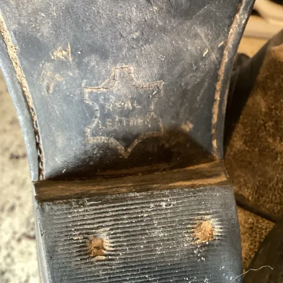 Old West Western Cowboy Boots Size 8
