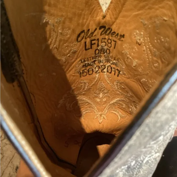 Old West Western Cowboy Boots Size 8