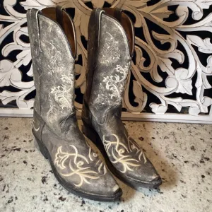 Old West Western Cowboy Boots Size 8