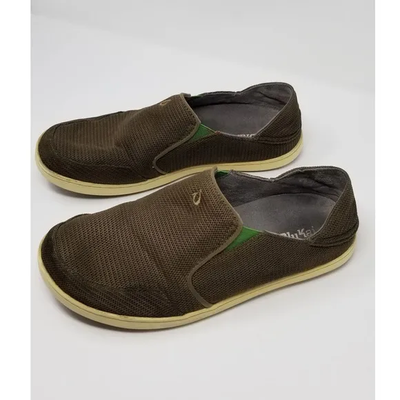Oluaki Nohea Mesh Slip On Mustang - Lime Peel Mens Athletic Comfort Shoe 9
