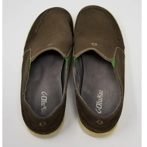 Oluaki Nohea Mesh Slip On Mustang - Lime Peel Mens Athletic Comfort Shoe 9