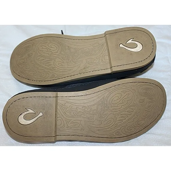 Olukai - Honolulu Mesh Boat Shoes, color Dark Shadow (Navy) - size 9.5