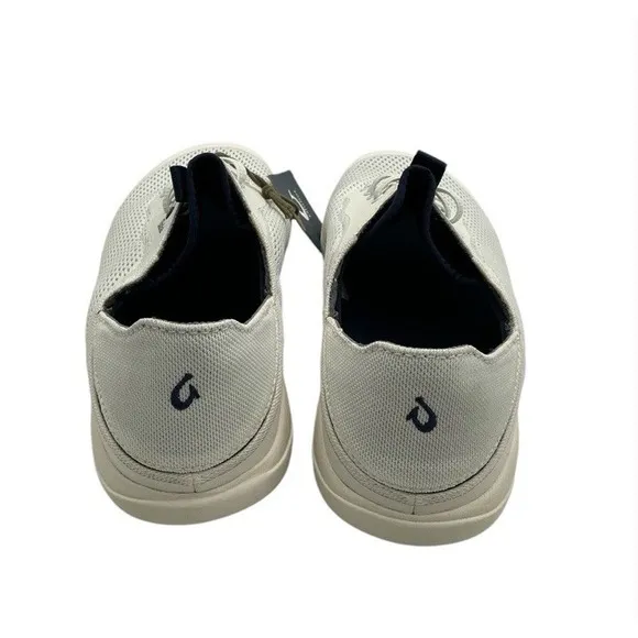Olukai Moku Pae Shoes Men's 10.5 White Mesh Comfort Low Slip Sneakers EUC