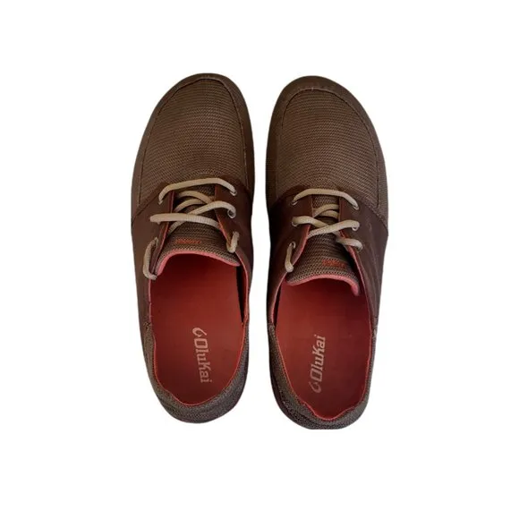 Olukai Nohea Mesh Shoes Non Marking Breathable Brown Men's  Size 13