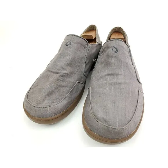 Olukai Nohea Twill Slip-On Shoes Men’s Size 11.5 M Gray 10178-9C9C
