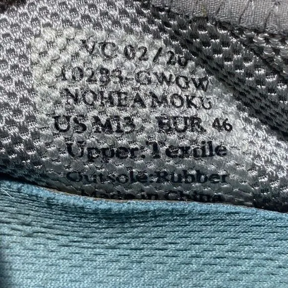 OluKai Men's Grey Nohea Moku Mesh Slip On Shoes Size 13 10283