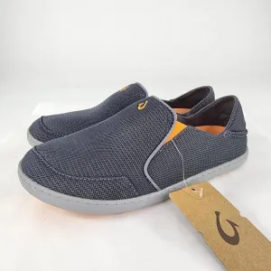 Olukai Nohea Mesh Slip On Drop Heel US 9 Dark Shadow Gray Loafer Shoes Sneakers