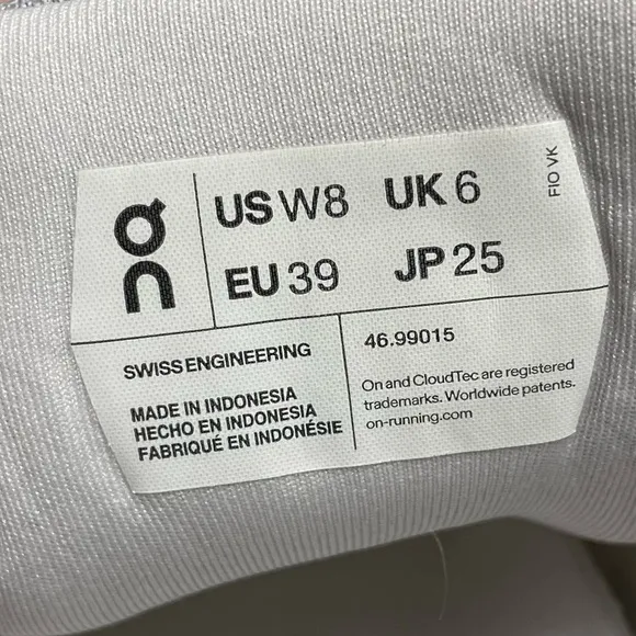 On Cloud Cloudrunner in White/Frost Running Shoes Sneaker Women Size 8