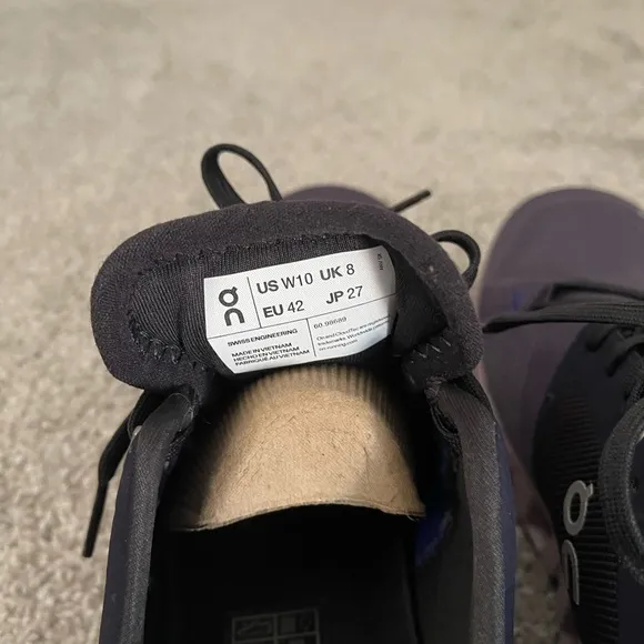 On Running Blue and Purple Athletic Shoes with CloudTec