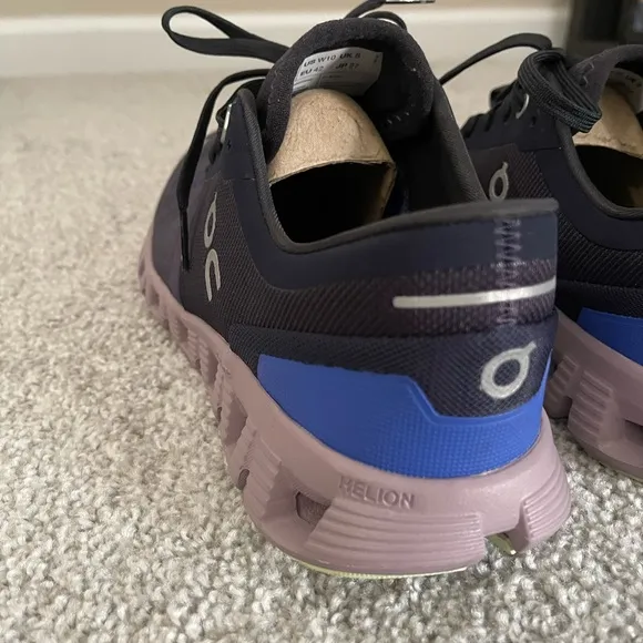 On Running Blue and Purple Athletic Shoes with CloudTec