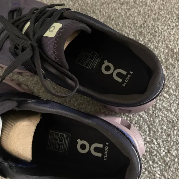 On Running Blue and Purple Athletic Shoes with CloudTec