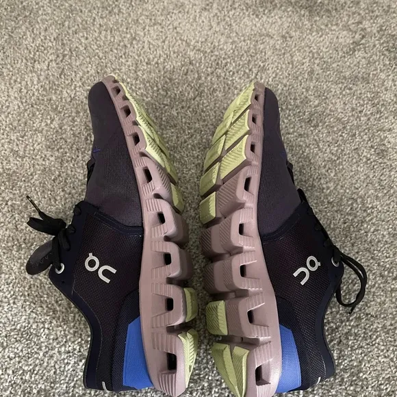 On Running Blue and Purple Athletic Shoes with CloudTec