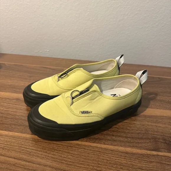 One of a Kind Vans Yellow Slip-On Shoes